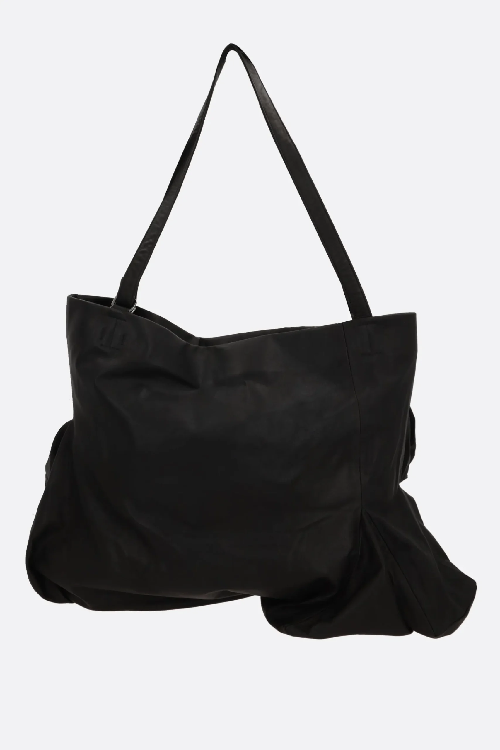 Women DISCORD YOHJI YAMAMOTO Unevenness tote bag in grainy leather