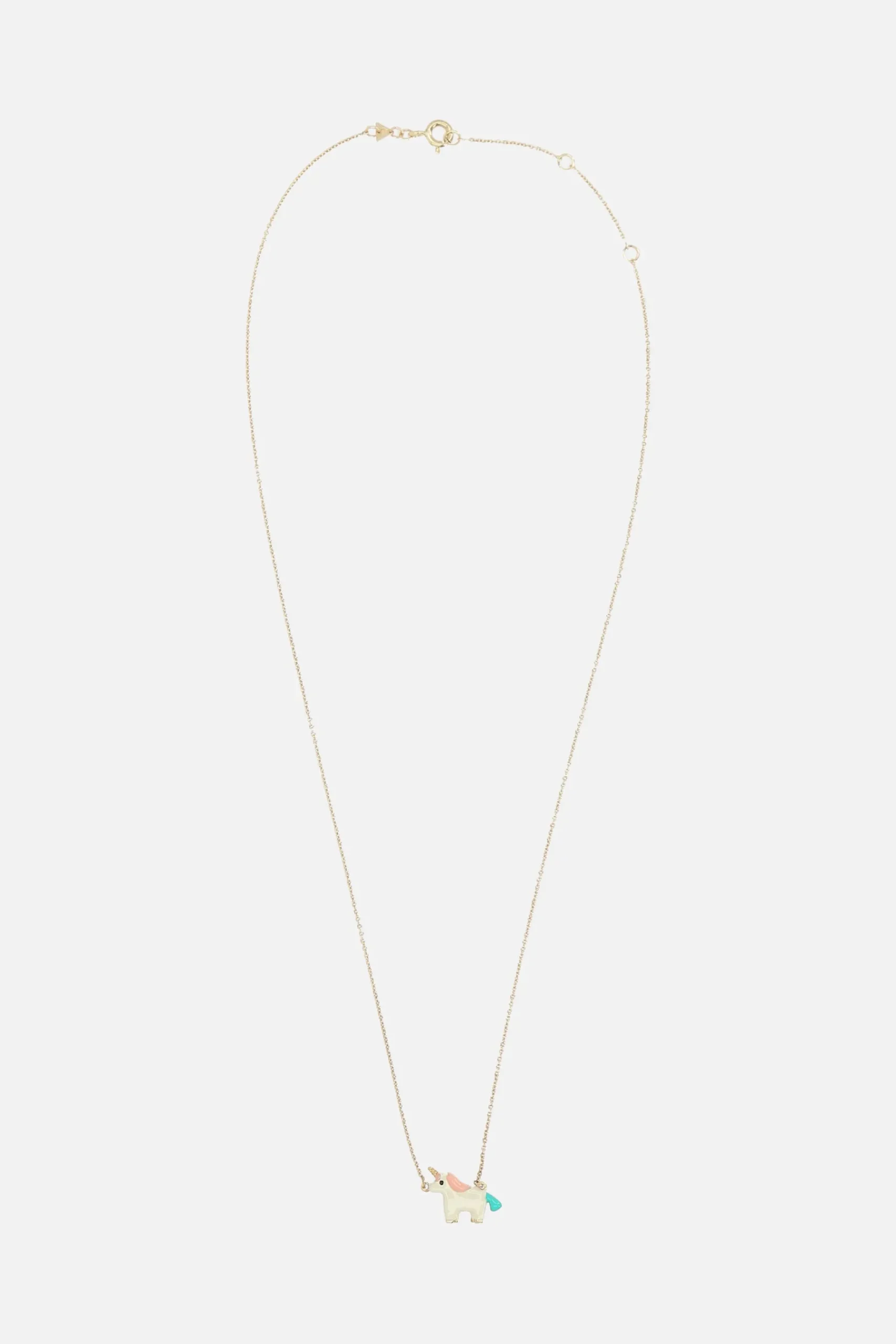 Women ALIITA Unicornio necklace in enameled yellow gold