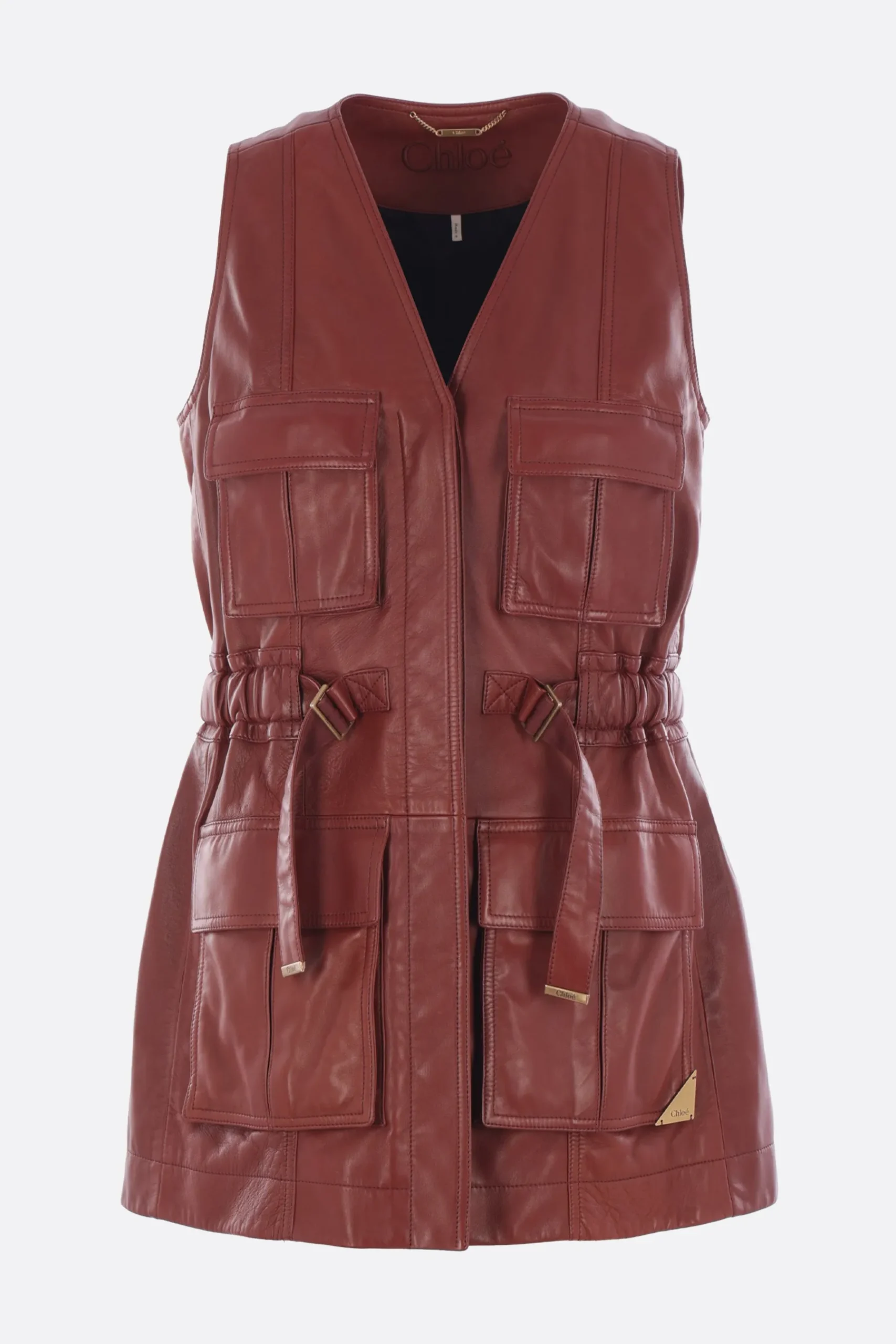 Women CHLOÉ utilitarian vest in leather