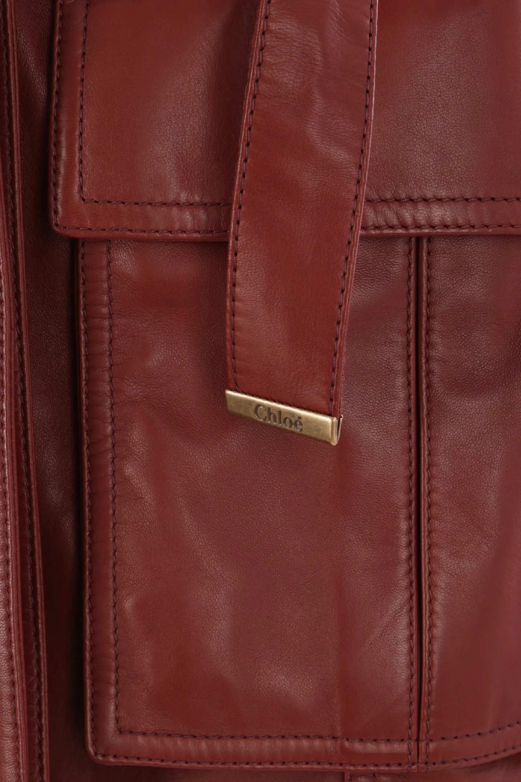 Women CHLOÉ utilitarian vest in leather