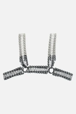 Women NOIR KEI NINOMIYA vest with metal spheres and safety pins