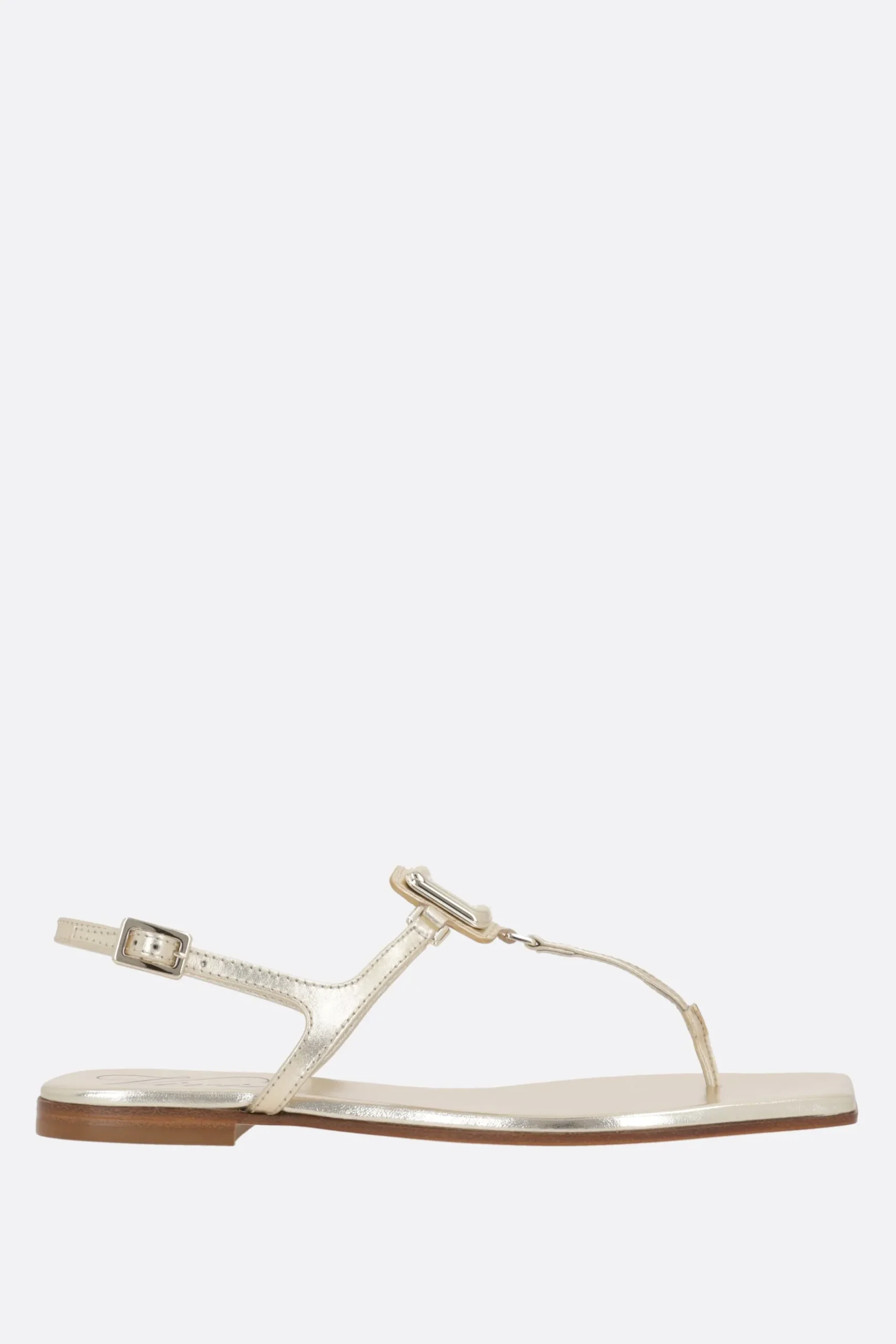 Women ROGER VIVIER Viv' By The Sea sandals in metallic leather