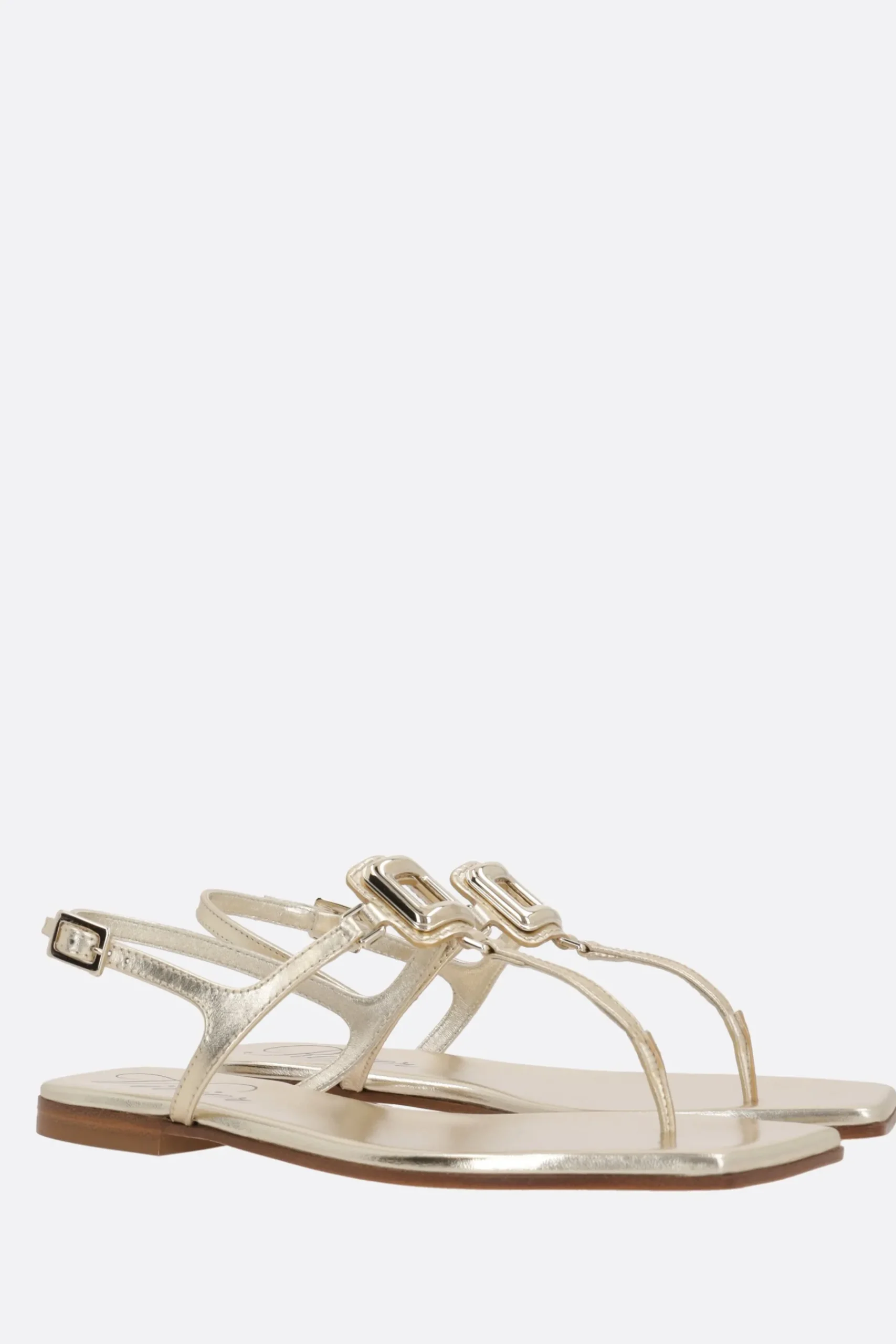 Women ROGER VIVIER Viv' By The Sea sandals in metallic leather