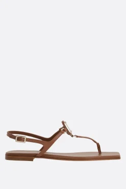 Women ROGER VIVIER Viv' by the Sea thong sandals in smooth leather