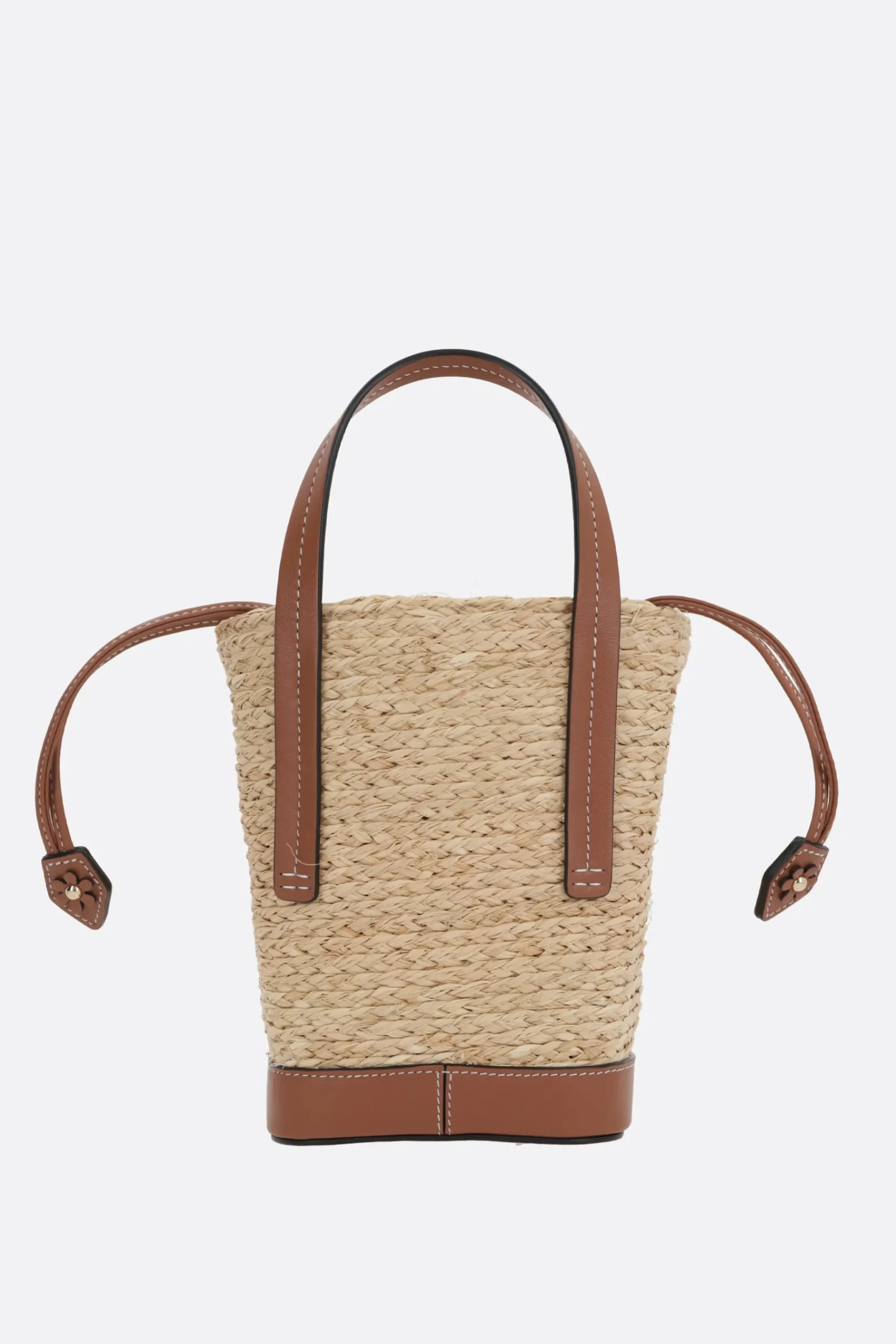 Women ROGER VIVIER Viv' Skate mini bucket bag in raffia