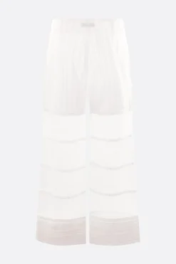 Women ROISIN PIERCE wide-leg cotton and organza trousers