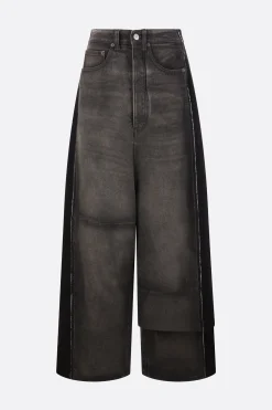 Women MM6 wide-leg denim jeans