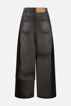Women MM6 wide-leg denim jeans