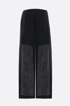Women YEHUAFAN wide-leg trousers in canvas