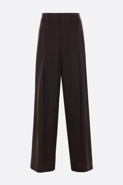 JIL SANDER wide-leg trousers in silk blend