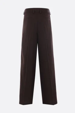 JIL SANDER wide-leg trousers in silk blend