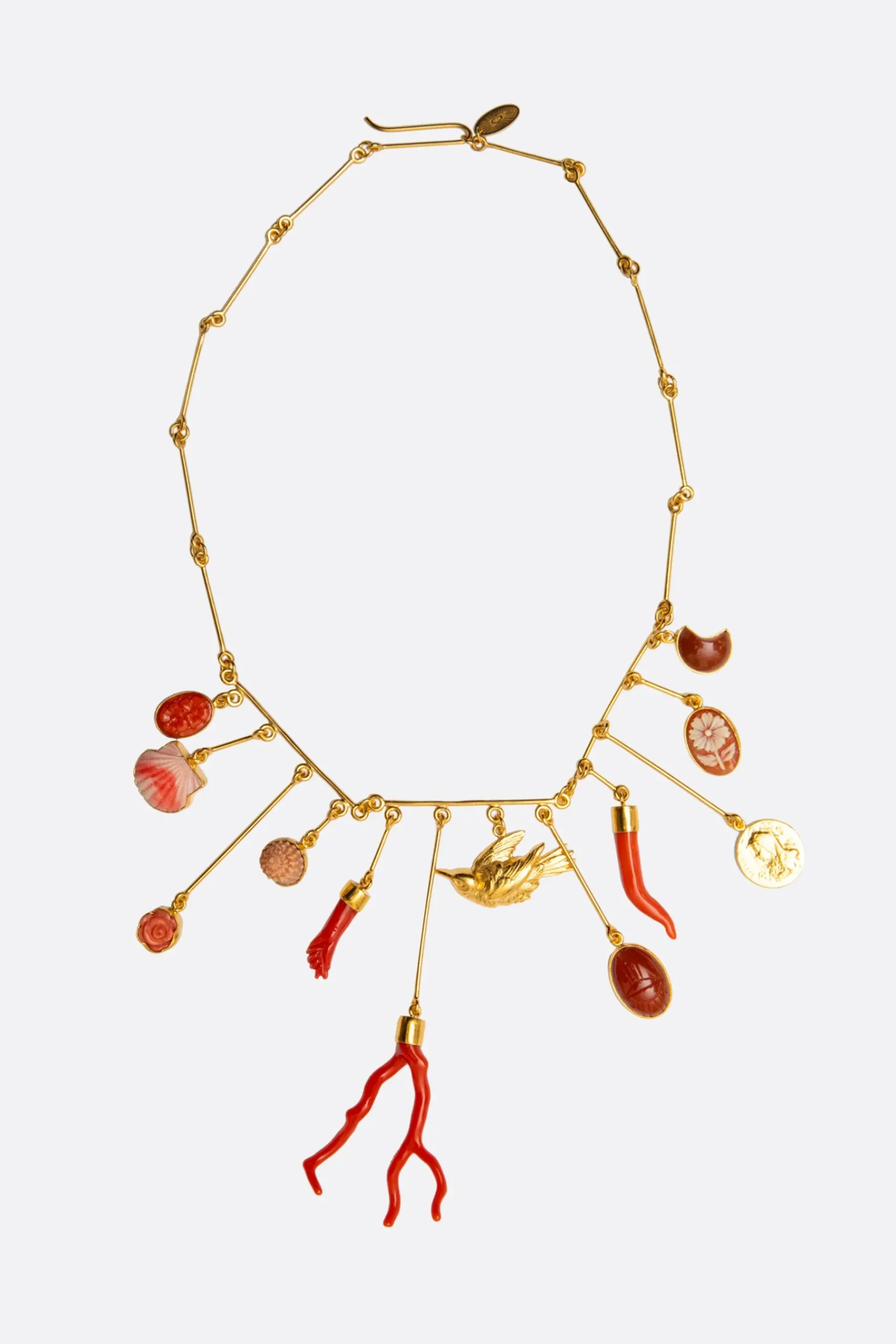 Women GRAINNE MORTON Wire Charm Drop necklace