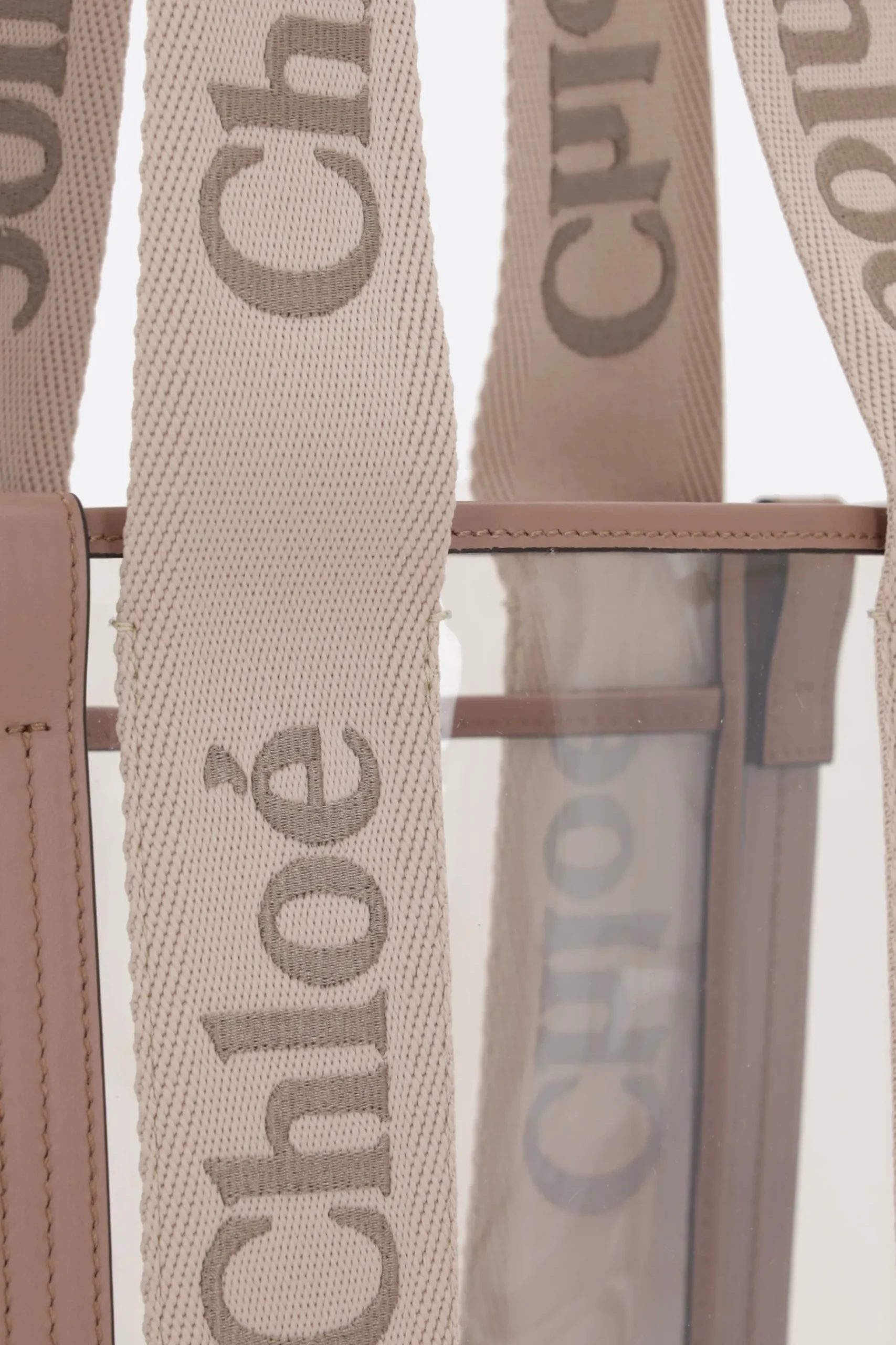 Women CHLOÉ Woody medium tote bag in rubber and leather