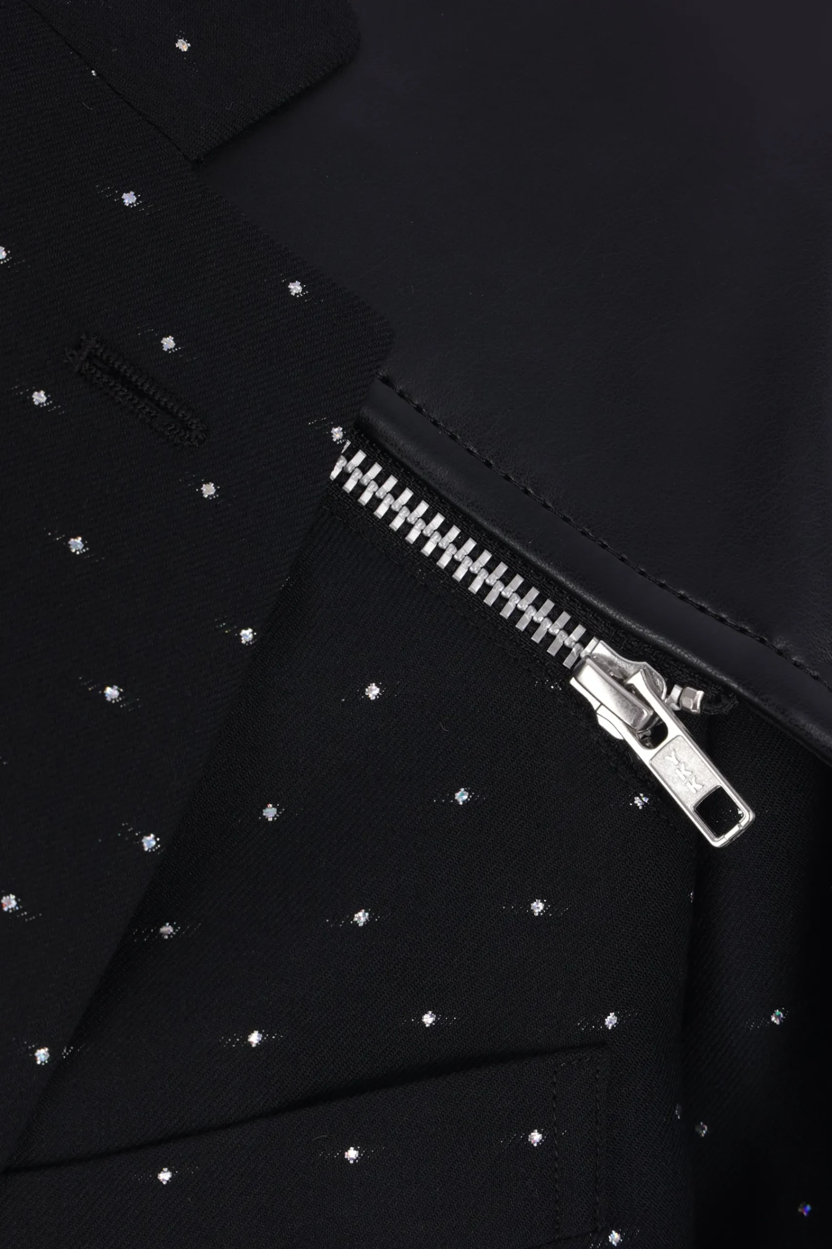 COMME DES GARÇONS HOMME PLUS wool and faux leather destructured jacket