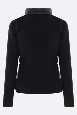 Women MONCLER wool and nylon padded cardigan