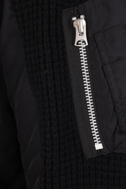 SACAI wool and twill pullover