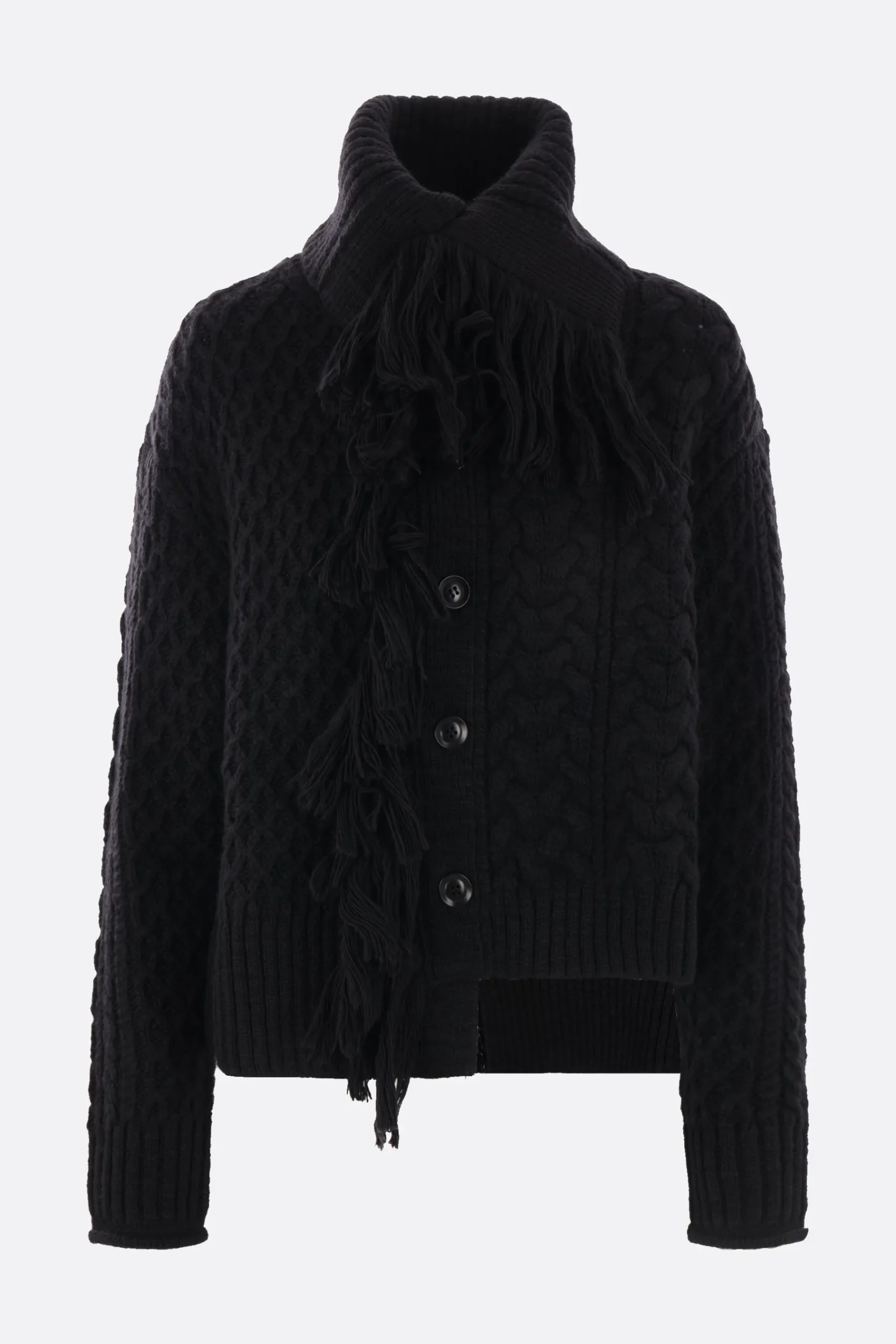 Women Y'S wool asymmetric cardigan