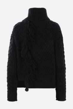 Women Y'S wool asymmetric cardigan
