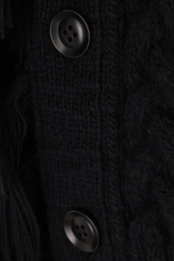 Women Y'S wool asymmetric cardigan