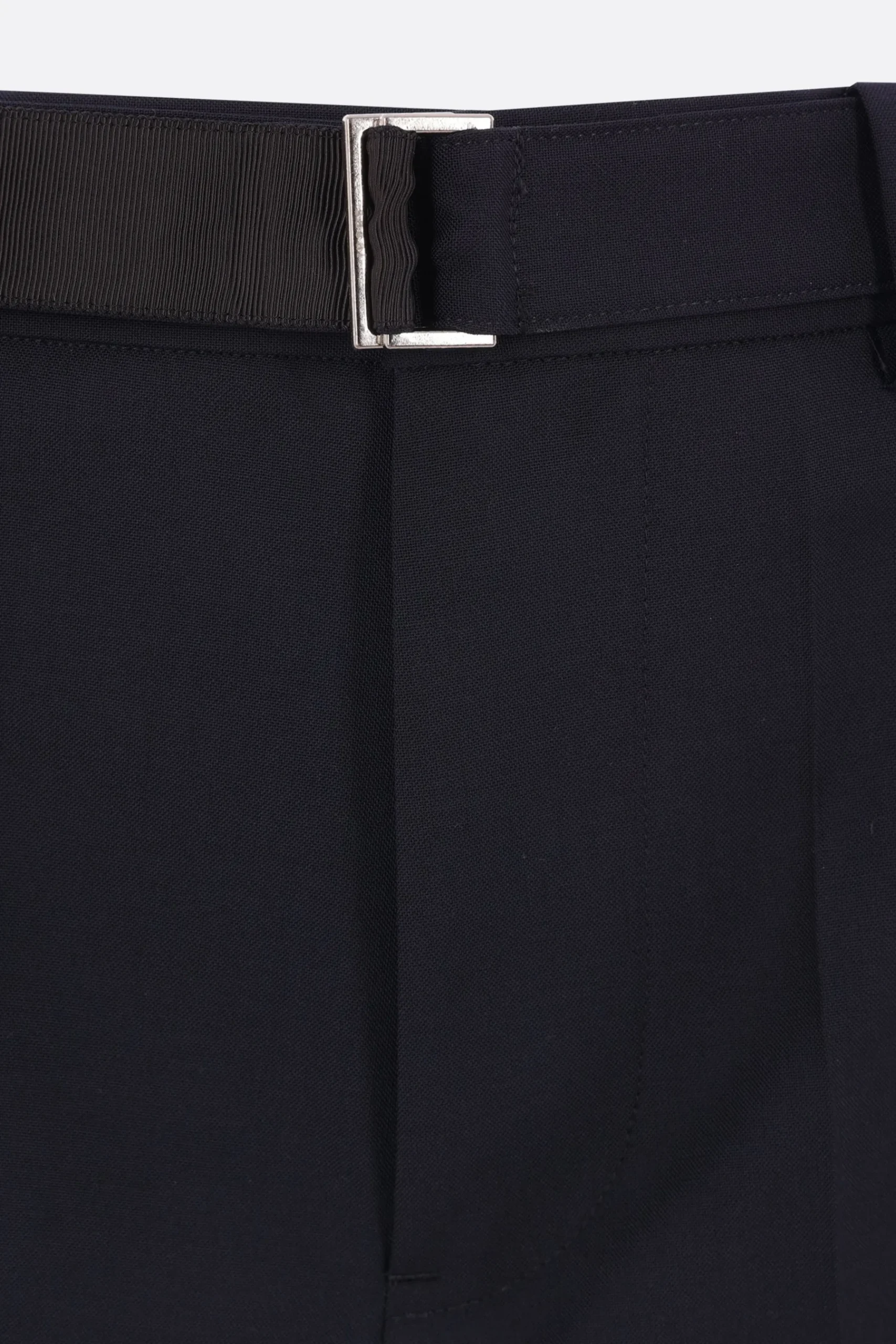 Women SACAI wool blend and denim shorts with belt
