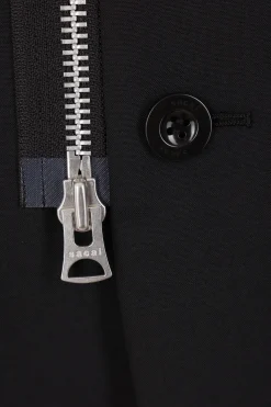 SACAI wool blend and nylon suiting jacket