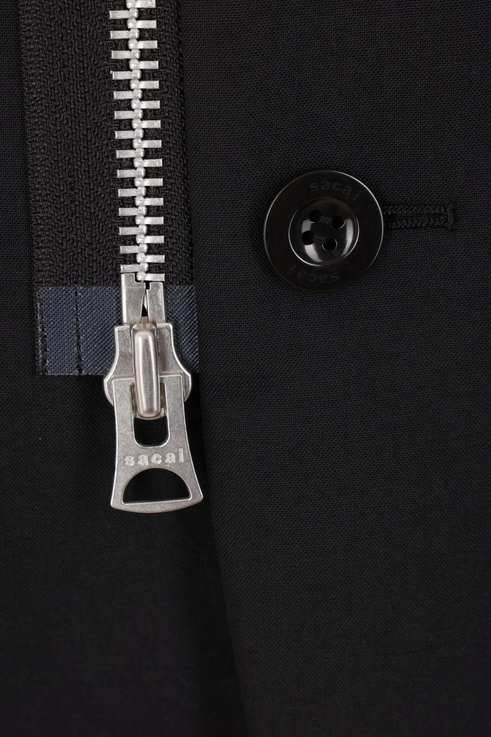 SACAI wool blend and nylon suiting jacket