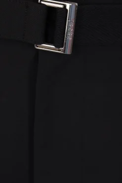 SACAI wool blend cargo trousers with belt