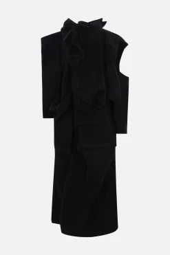 Women YOHJI YAMAMOTO wool blend destructured coat