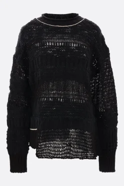 Women Y'S wool blend destructured sweater