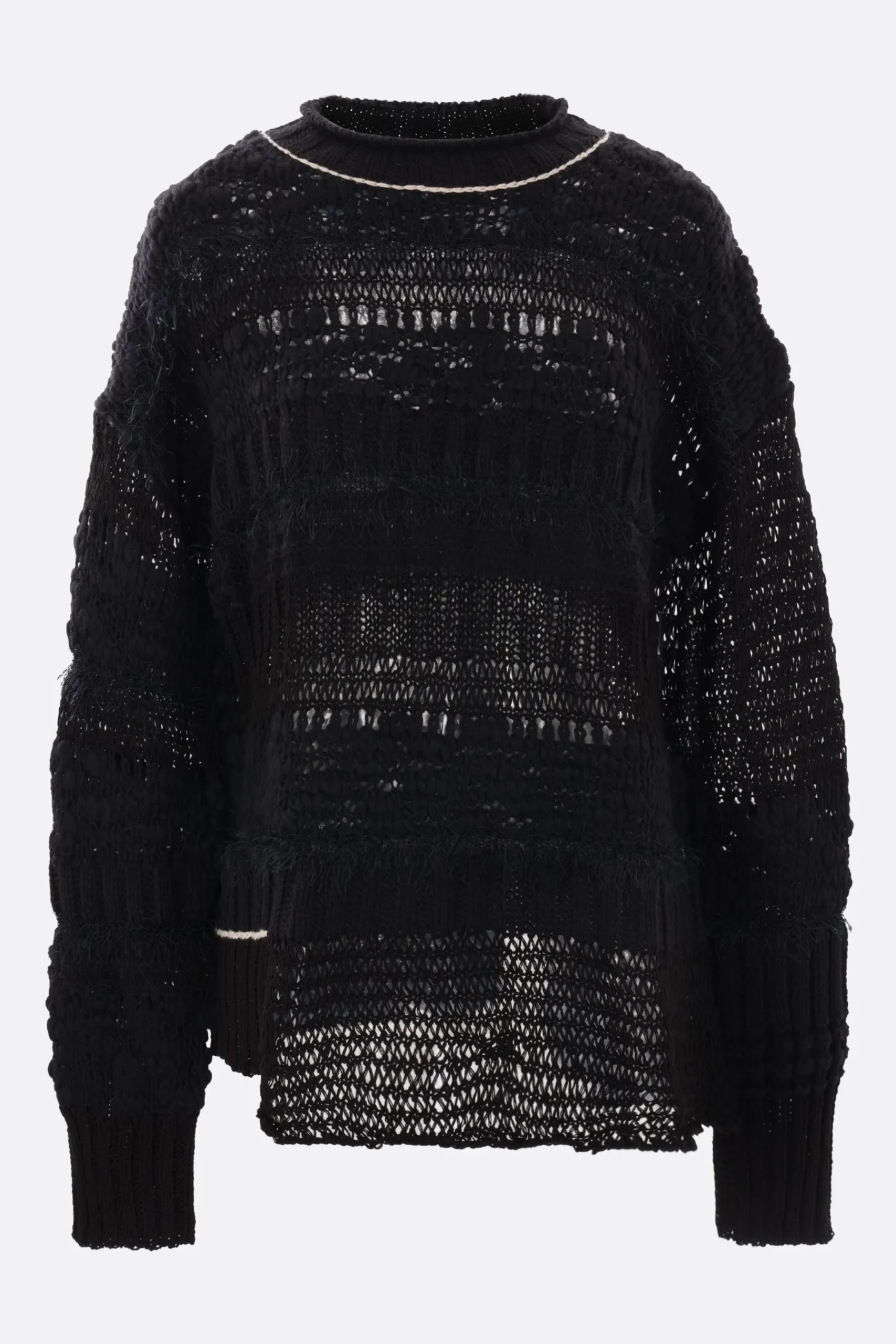 Women Y'S wool blend destructured sweater