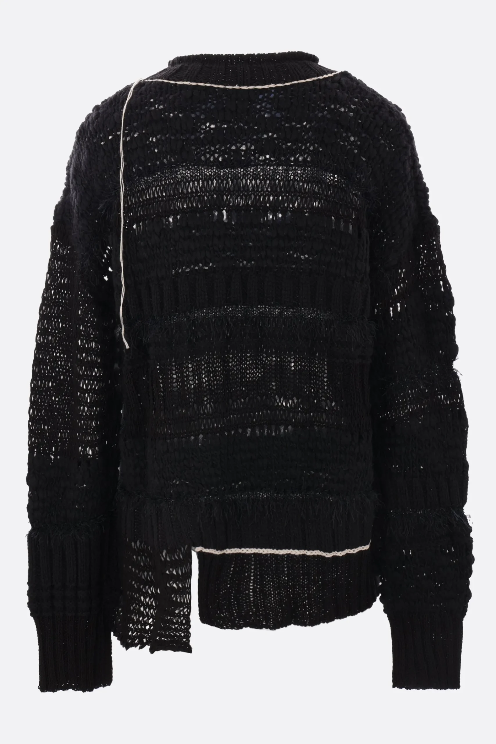 Women Y'S wool blend destructured sweater