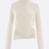 Women MM6 wool blend destructured turtleneck
