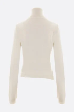 Women MM6 wool blend destructured turtleneck