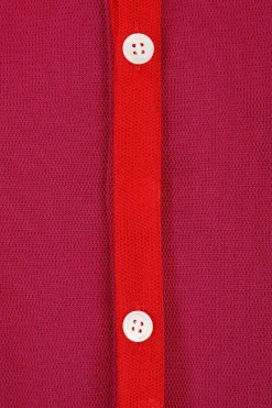 Women COMME DES GARÇONS wool cardigan with tulle layer