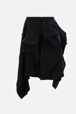 Women YOHJI YAMAMOTO wool destructured skirt
