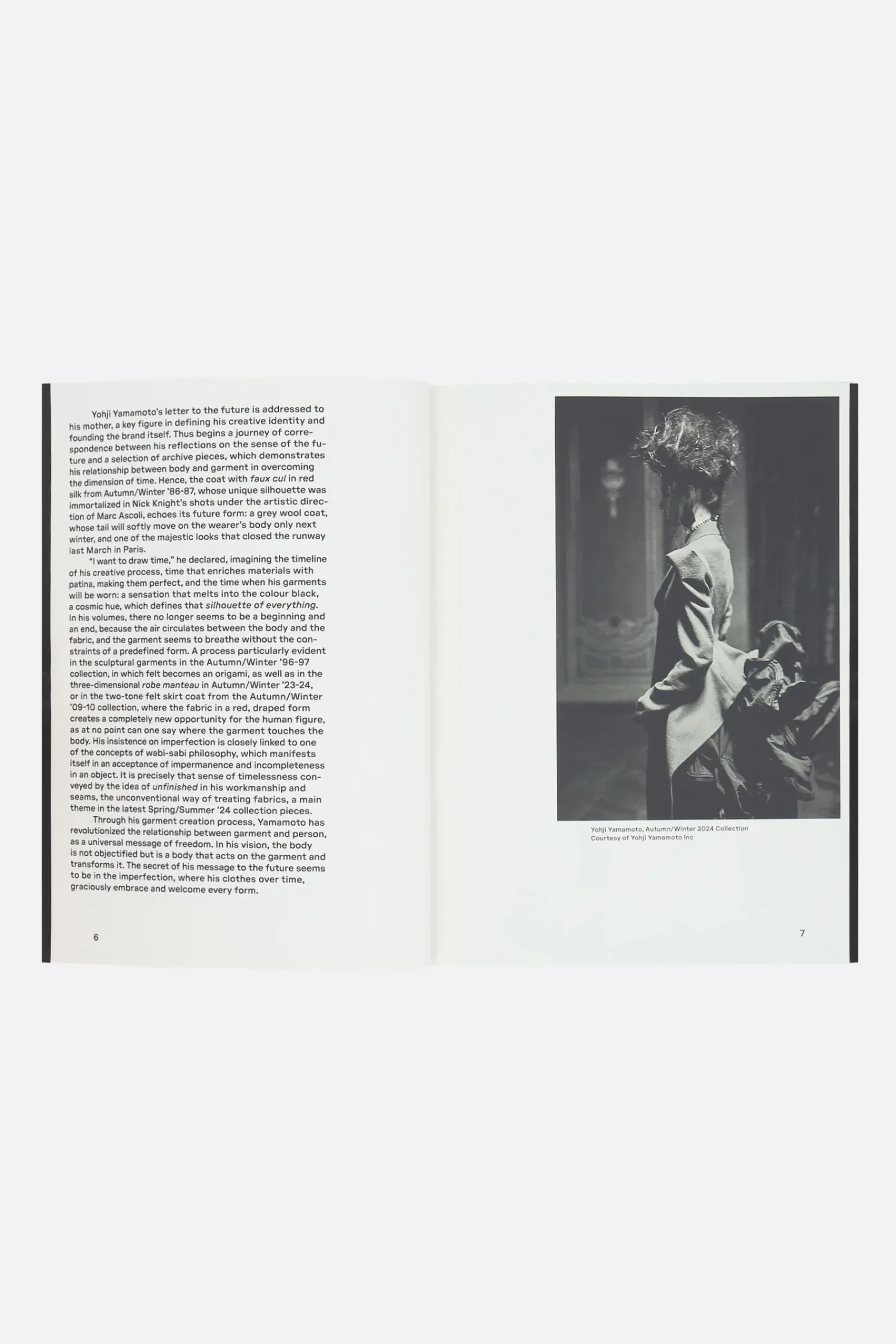 10 CORSO COMO Yohji Yamamoto. Letter to the Future book