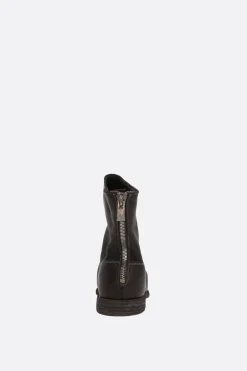 GUIDI zipped ankle boots in grainy leather
